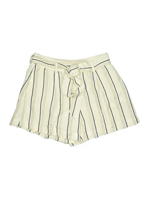 Pantalones Cortos Katy Rails Para Mujer Cintura Alta, Atar Bolsa de Papel Lazo, LINO, Talla M Foto 1 de 3