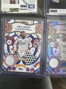 Topps Real Madrid Set Endrick Game Worn Patch W Numbered And Other Patches. - Picture 1 of 9