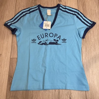 Adidas NEW EUROPA RACING Jersey Vintage Shirt Blue RARE Women’s MEDIUM NWT - Image 1 of 4