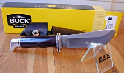 NIB FB BUCK KNIFE 103 SKINNER 420HC SS BLADE BURGUNDY MICARTA HANDLE SHEATH USA - Image 1 of 4