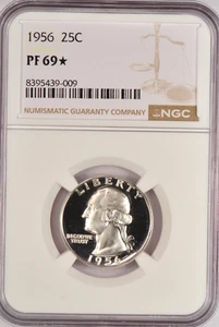 1956 Washington Quarter Proof NGC PF 69 STAR PR69* Frosty Coin 25C - Picture 1 of 2