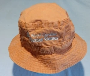 Vintage North Carolina Senior Games orange Fischerhut Herren Größe Large - Bild 1 von 3