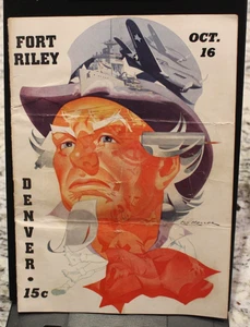 VTG College Football Program Missouri Vs Nebraska October 30, 1943 WWII themed - Picture 1 of 4