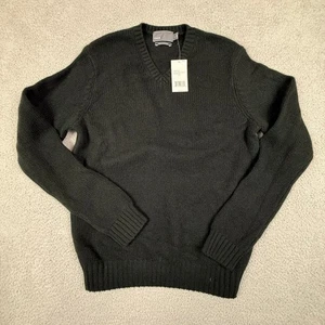 Vince New with Tags Men's Medium M V-Neck 100% Cashmere Sweater Black $325 - Picture 1 of 8