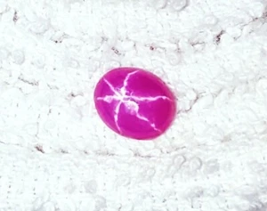 Piedra preciosa suelta 6 rayos rubí estrella natural 0,70 quilates certificada con regalo gratis - Imagen 1 de 8