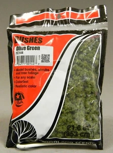 WOODLAND SCENICS FC144 OLIVE GREEN BUSHES 21.6cu BAG landscape scene WDS144 NEW - Picture 1 of 3