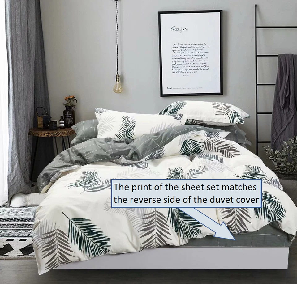 Evergreen 4pc 100% cotton sheet set: 1 fitted sheet, 1 flat sheet 2 pillowcases - Image 1 of 1