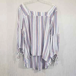 MOD Lusive NWT Boho Peasant Style striped Top woman's size 2X  - Picture 1 of 6