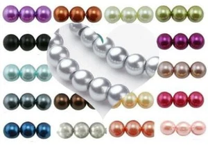Pearl Beads Glass Round Buy Any 6 Pay For 3 200x4mm 100x6mm 50x8mm 25x10mm - Picture 1 of 53