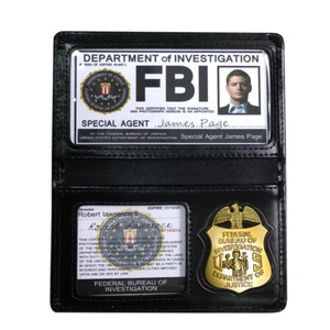 Supernatural Dean FBI Abzeichen Spezial agent Abzeichen Karten ID Karten Halfter - Picture 1 of 5