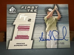 2003 Upper Deck SP Game Used Annika Sorenstam Auto & Shirt Rookie - Picture 1 of 4