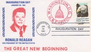 RONALD REAGAN - INAUGURACIÓN GEORGE BUSH 1981 - Kenick Cachet - Imagen 1 de 2