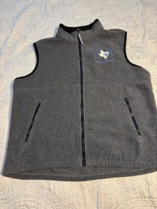 Colorado Trading Clothing Full Zip Vest Sleeveless Gray/Black TEXAS Logo S - Picture 1 of 10