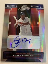 Edgar RENTERIA 2005 Playoff Absolute Memorabilia Spectrum Silver AUTO #119 /148