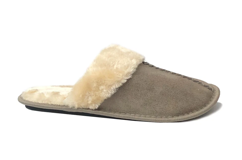 Nuevo Zapatilla de casa de gamuza de clase para hombre suela de goma de piel sintética cálida y cómoda-0290 Foto 1 de 1