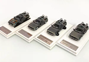 MJ 1/64 Back To The Future (First 1-3) Time Machine Delorean Diecast Model Car - Picture 1 of 34