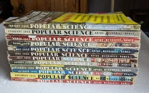 vintage lot 12 issues Popular Science 1958 - very nice condition - Picture 1 of 5