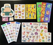 Pokemon Vintage Nintendo Sticker & Tattoo Lot - PIKACHU Gengar CHARIZARD + LOOK!