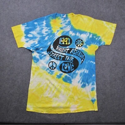 Camisa De Colección Haight Ashbury Street Fair Tie Dye XL Azul Amarillo San Francisco Años 90 91 Foto 1 de 4
