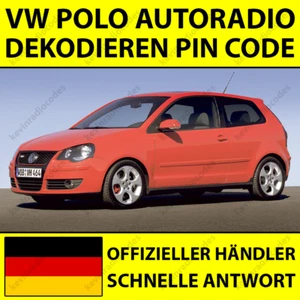 ✅VOLKSWAGEN POLO AUTORADIO DEKODIEREN PIN CODE FÜR ALLE MODELLE RNS RCD MFD✅ - Bild 1 von 4