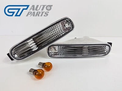 Luces de señalización indicadoras de parachoques delanteras transparentes para 93-95 Nissan S14 200SX Silvia S1 Foto 1 de 4