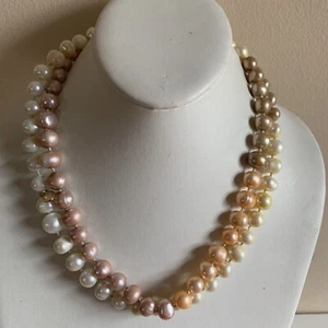 NWOT BROOKS BROTHER SORBET PEARL NECKLACE SIGNED  38"  A21A - Picture 1 of 5