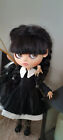 Blythe doll "12 long straight black hair glossy face jointed