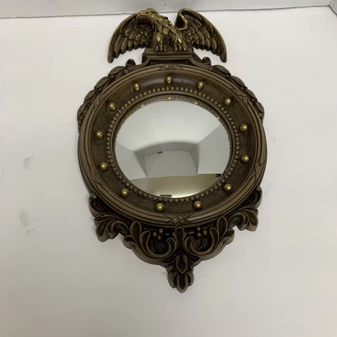 Vintage MCM Patriotic Federal Eagle Bullseye HOMCO 2340 USA Convex Mirror Cover