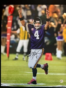 Brett Favre Autographed Minnesota Vikings Signed 16x20 Favre Coa/PIcture/Halo - Picture 1 of 4