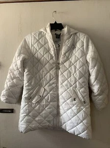 Vintage Y2K Baby Phat Puffer Jacket Hooded White Women/Junior Size Medium Used - Picture 1 of 14