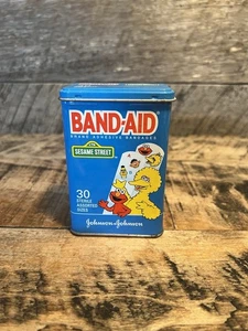 Vtg 1992 Band Aid Tin Sesame Street Tin Container - Picture 1 of 10