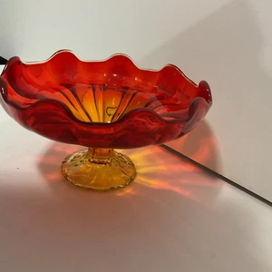 Fazzoletto vintage Amberina cachi piedi composta semplicità LE Smith - Foto 1 di 9