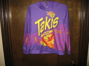 Youth Kids Takis Purple Hot Chili Pepper & Lime Hoodie Sweatshirt Fuego 11-12 YO - Picture 1 of 4