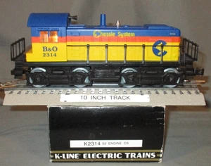 K-Line 2314 Chessie B&O Dual Motor Powered S-2 Diesel O/027 ga.  wks/ Lionel '91 - Picture 1 of 13