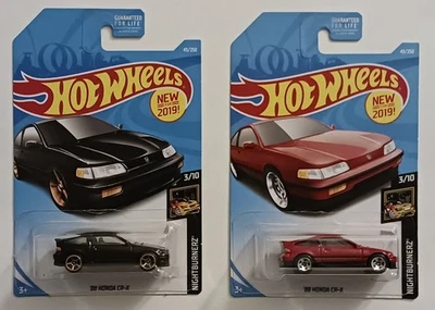 Lote de 2 Hot Wheels Nightburnerz 2019 nuevos modelos 88 Honda CR-X # 3/10 Foto 1 de 4
