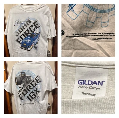 Nueva Camiseta 2017 John Force Drag Racing 16x Campeón Mundial Divertido de Coches Gildan XL Foto 1 de 4