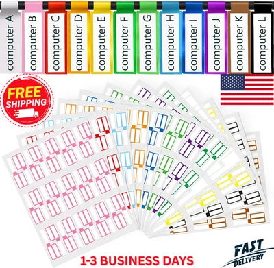 Etiquetas de cable impermeables 360 piezas escribir en etiquetas de cable autoadhesivas para cables🧾🏷️ Foto 1 de 4