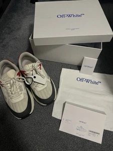 Off-White Kick Off Trainer Size 9 White And Red - Picture 1 of 7