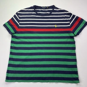 Polo Ralph Lauren Kurzarm-T-Shirt Color Block gestreift Größe Large LG Pony - Bild 1 von 6
