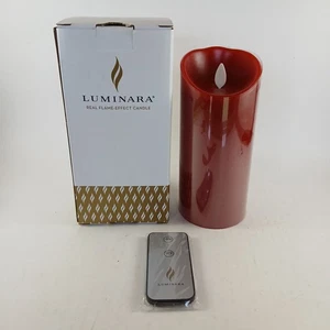 Luminara Candela Cera a Pilastro Senza Fiamma con Telecomando Rosso Fiamma Mobile 6,75" - Foto 1 di 5