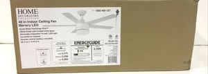 Home Decorators Merwry 48in. Integrated LED Indoor White Ceiling Fan (OPEN) - Picture 1 of 3