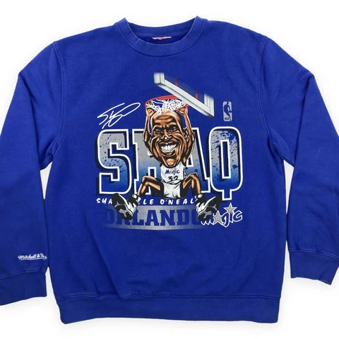 Vintage Mitchell & Ness Shaquille Shaq O’Neal Orlando Magic Sweatshirt Mens L Cover