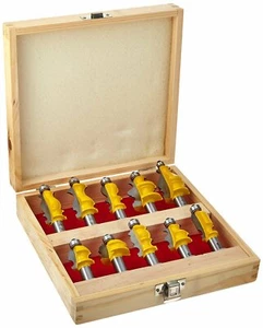1/2" Shank Casing Base Molding Router Bit Woodwork Tenon Cutter Set W/Box - Picture 1 of 22