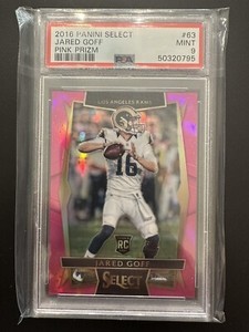 2016 Panini Select Jared Goff Pink Prizm SSP /15 Rookie PSA 9 Pop 3 none higher!