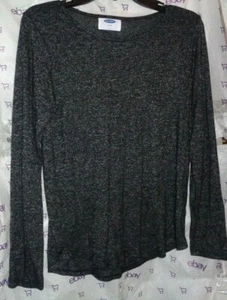 New Old Navy GIRLS Tee blouse charcoal XL top 40 Bust LBr - Picture 1 of 4