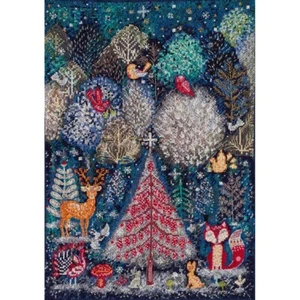 Counted Cross Stitch Kit Christmas forest DIY Abris Art - Picture 1 of 5