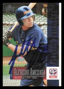 2001 Arkansas Travelers ALFREDO AMEZAGA Signed Card autograph auto MARLINS ANGEL - Picture 1 of 1