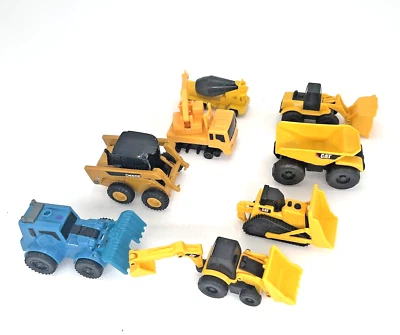 Lot of 8 Plastic Cat Construction Trucks Dump Truck Dozer Back Hoe Front Scooper - Image 1 of 3