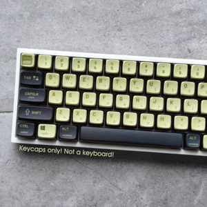 Retro Matcha Keycaps set PBT Dyesub Pudding for Cherry MX Mechanical Keyboards - Picture 1 of 10