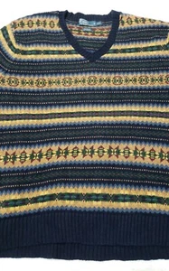 Vintage Ralph Lauren Mens XXL Multi Colored Fair Isle Pullover Sweater - Picture 1 of 12